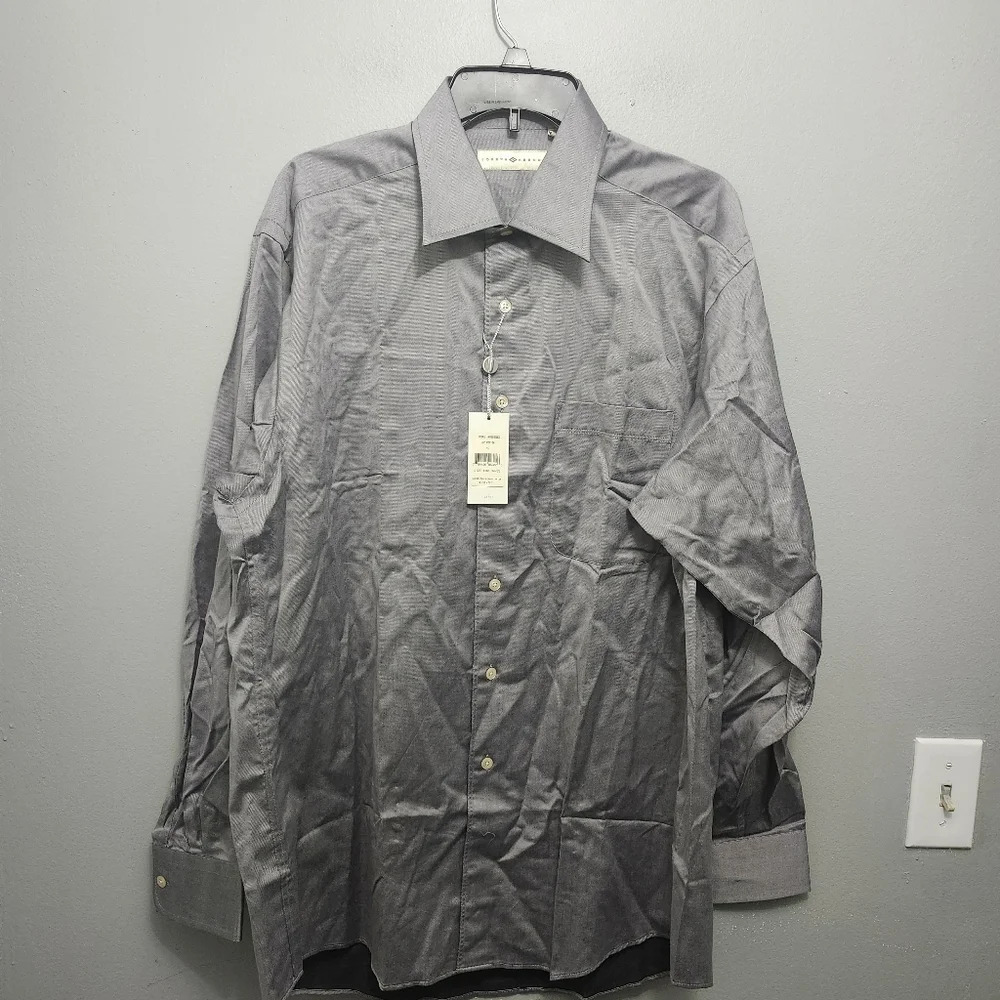 Joseph Abboud men's button-up shirt size 16.5 silver gray new with tags